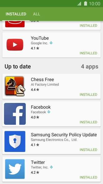 Press the required app.