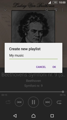 Key in a name for the playlist and press OK.