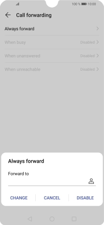 Press DISABLE.