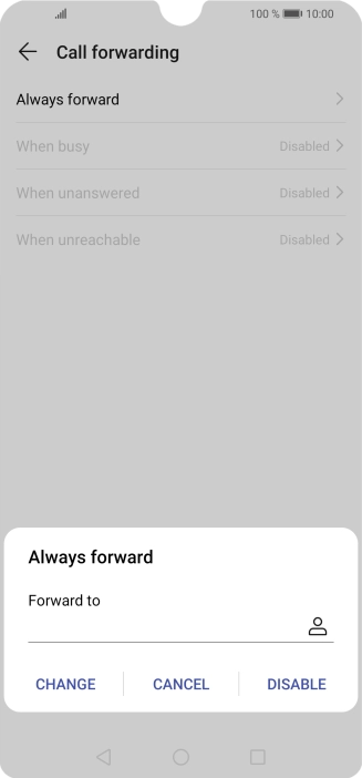 Press DISABLE.