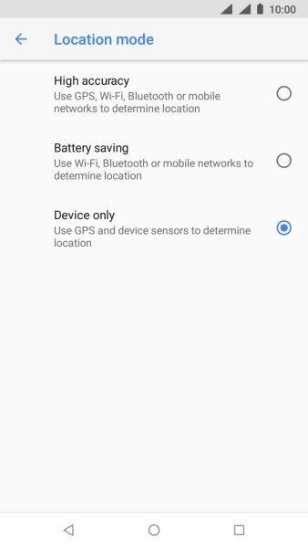 If you select High accuracy, your phone can find your exact position using the GPS satellites, the mobile network and nearby Wi-Fi networks. Satellite-based GPS requires a clear view of the sky.