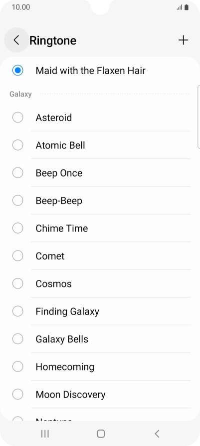 Press the Home key to return to the home screen.