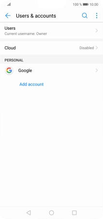 Press the required account.