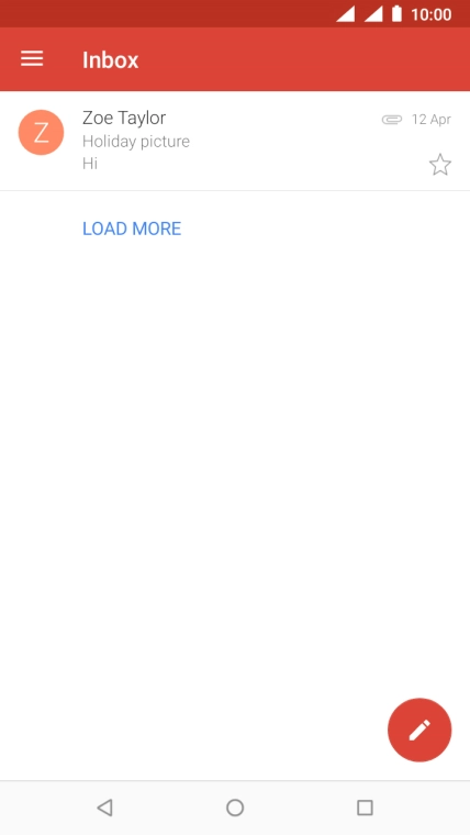 Slide your finger right starting from the left side of the screen.