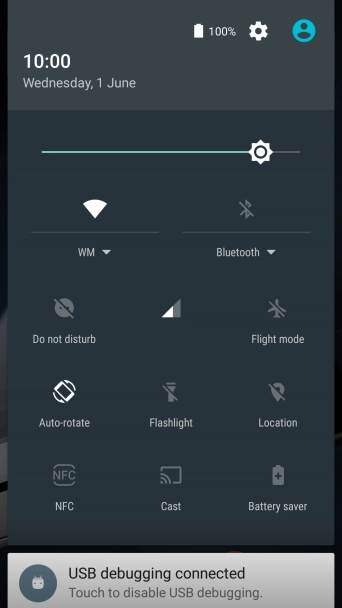 Press the settings icon.