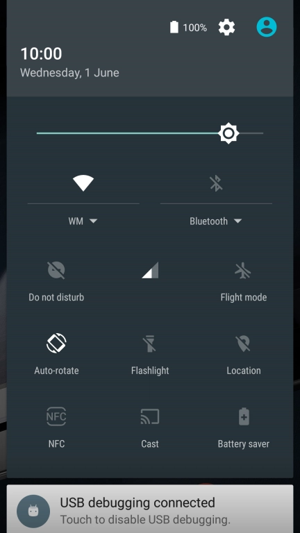 Press the settings icon.