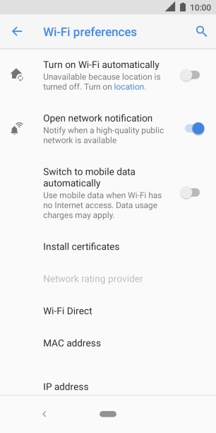 Press the indicator next to 