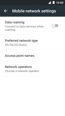 Press Preferred network type.