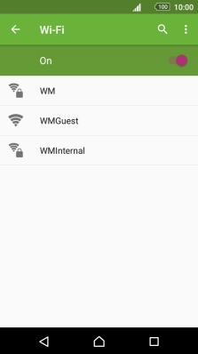 Press the required Wi-Fi network.