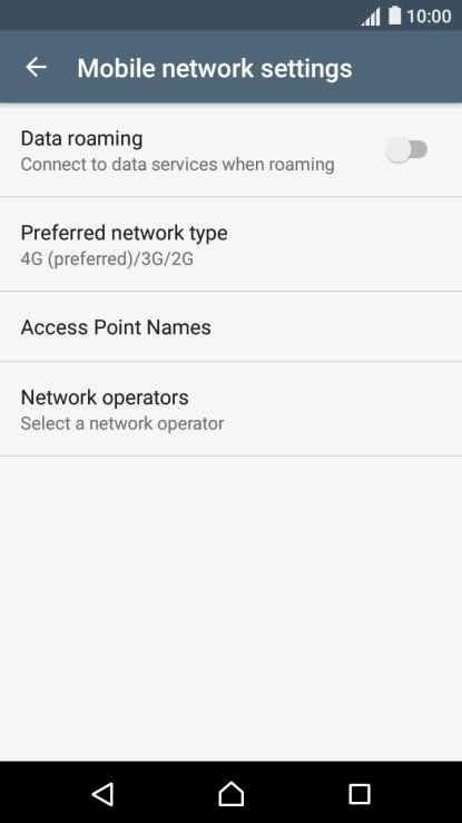 Press Network operators and your phone will search for networks.
