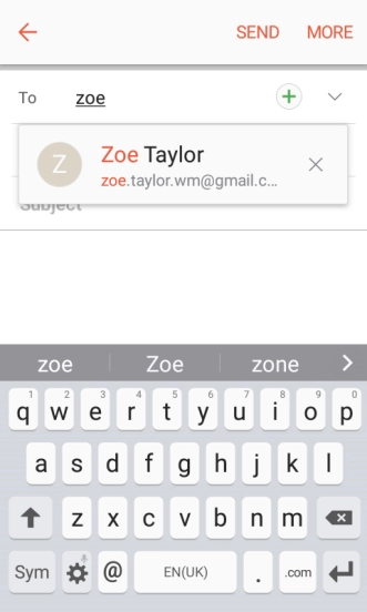 Press the required contact.