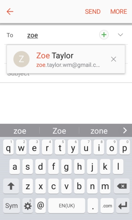 Press the required contact.