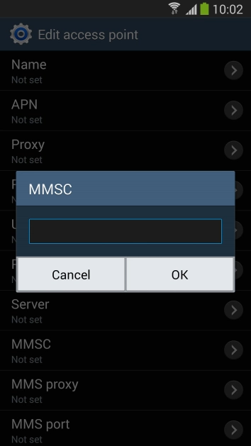 Key in http://www.vodafone.ie/mms and press .