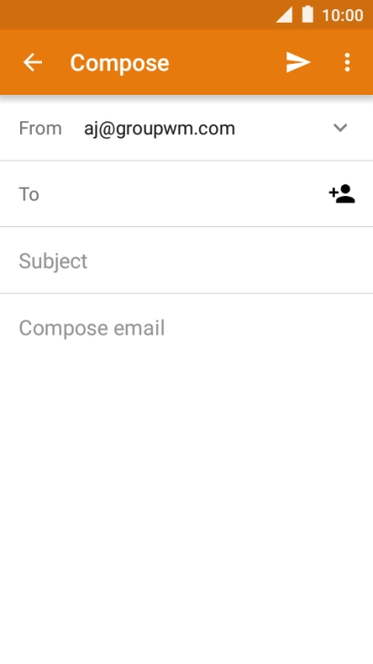 Press To and key in the first letters of the recipient's name.