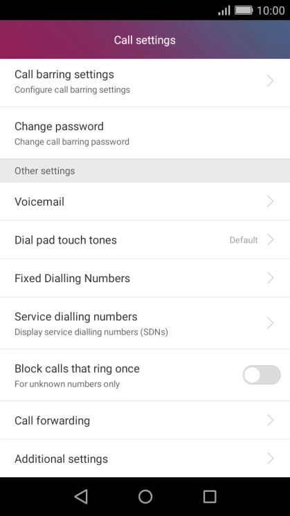 Press Additional settings.