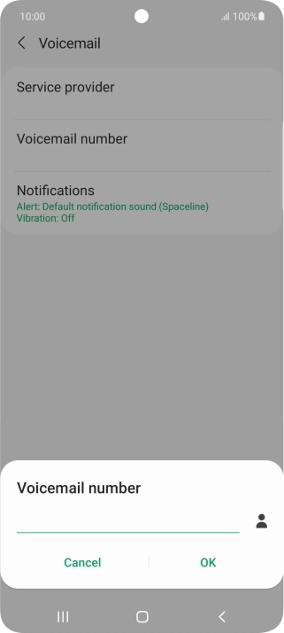Key in (prefix) 5 (your phone number) and press OK.