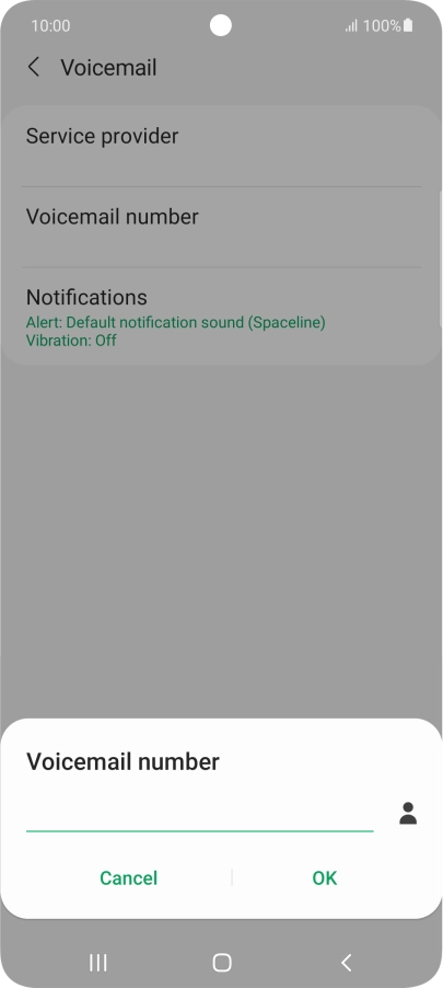 Key in (prefix) 5 (your phone number) and press OK.