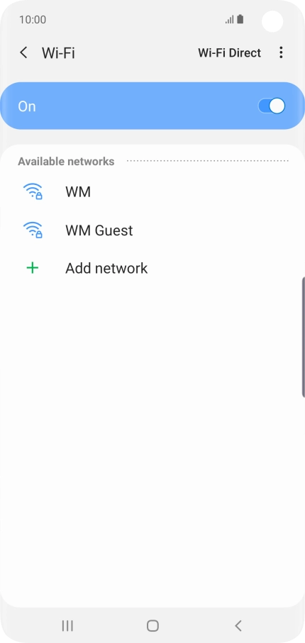 Press the menu icon.
