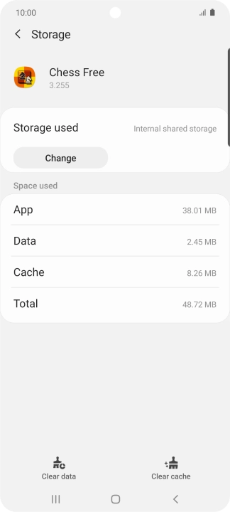 Press Clear cache.