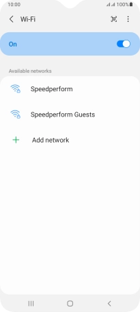 Press the menu icon.