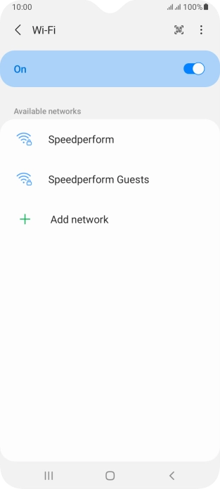 Press the menu icon.