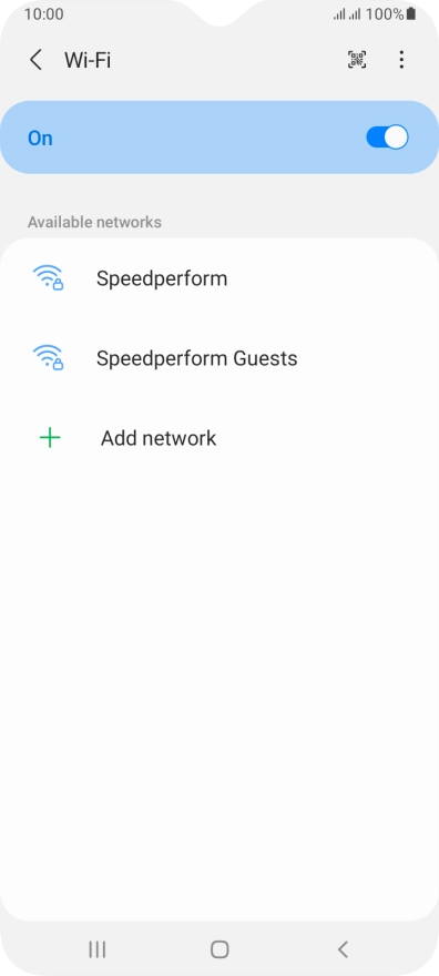 Press the menu icon.