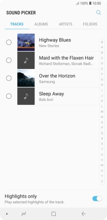 Press the required ring tones to hear them.