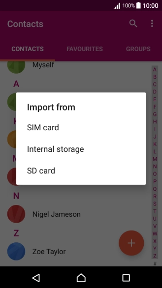 Press SIM card.