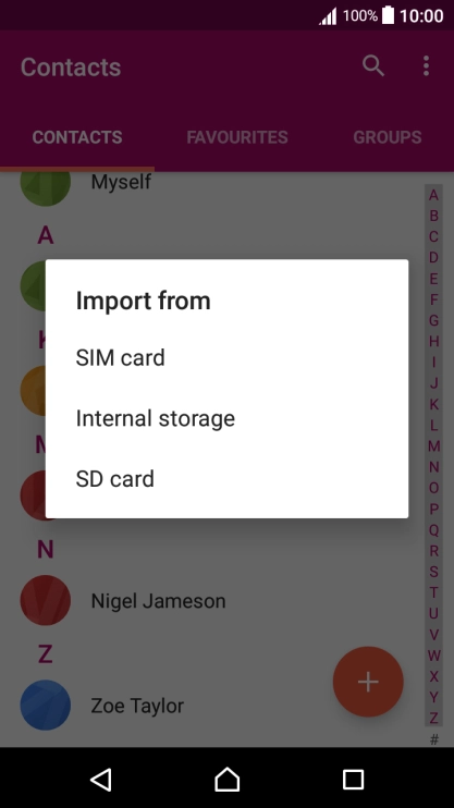 Press SIM card.