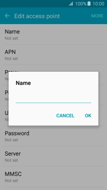 Key in Vodafone MMS and press OK.