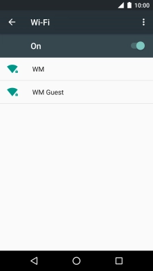 Press the required Wi-Fi network.