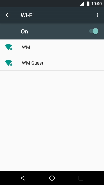 Press the required Wi-Fi network.