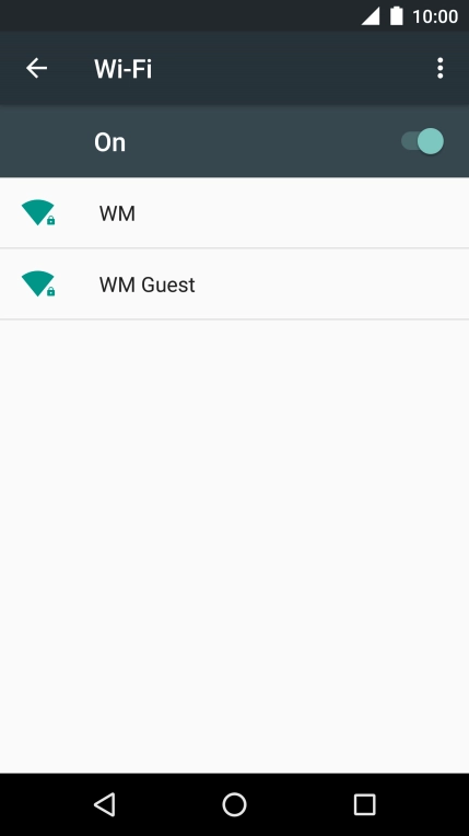 Press the required Wi-Fi network.