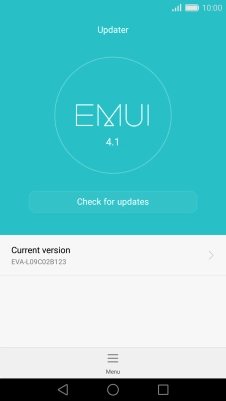 Press Check for updates. If a new software version is available, it's displayed. 
Follow the instructions on the screen to update the phone software.
