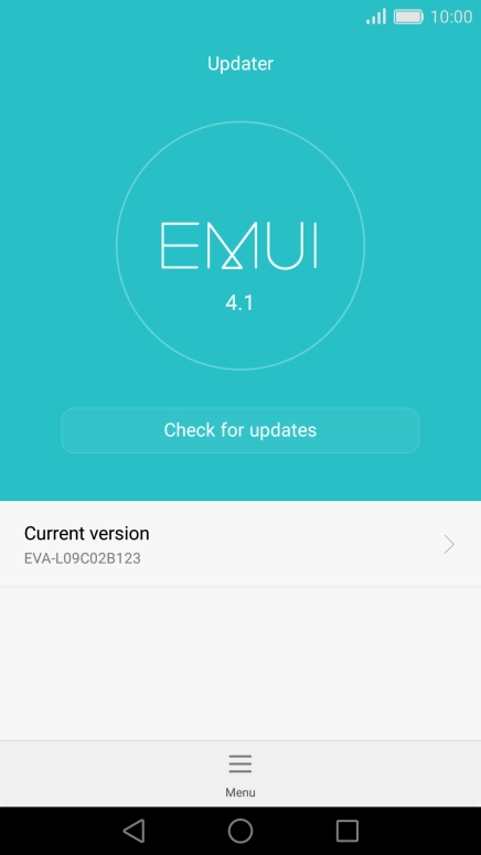 Press Check for updates. If a new software version is available, it's displayed. 
Follow the instructions on the screen to update the phone software.
