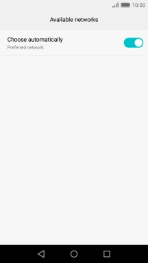 If you want to select a network manually, press the indicator next to 