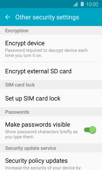 Press Set up SIM card lock.