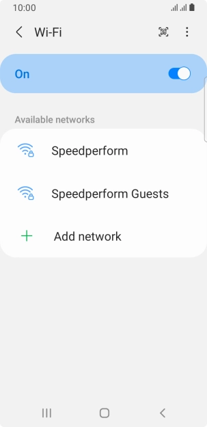 Press the menu icon.