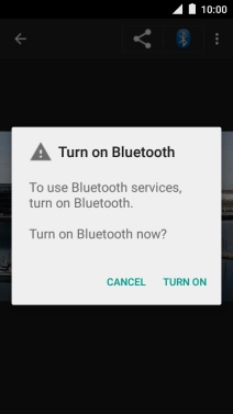 If Bluetooth is turned off, press TURN ON to turn it on.