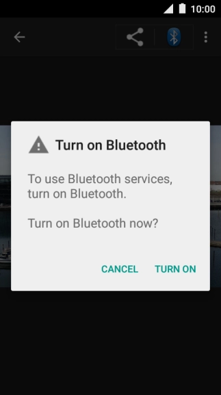If Bluetooth is turned off, press TURN ON to turn it on.