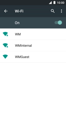 Press the required Wi-Fi network.