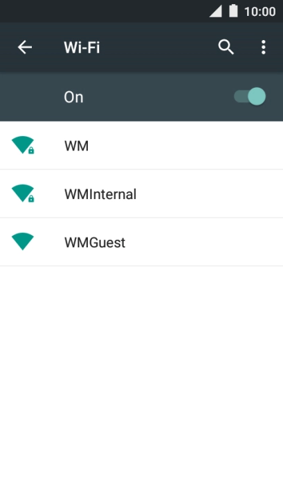 Press the required Wi-Fi network.