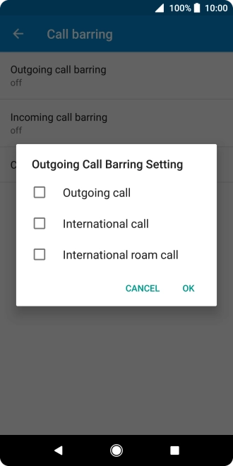 Press the required settings.