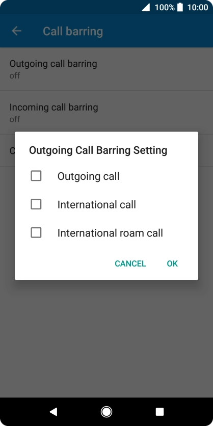 Press the required settings.