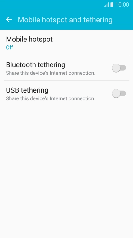 Press Mobile hotspot.