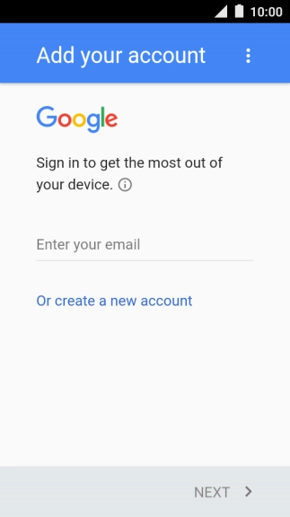 Press Enter your email and key in the username for your Google account.