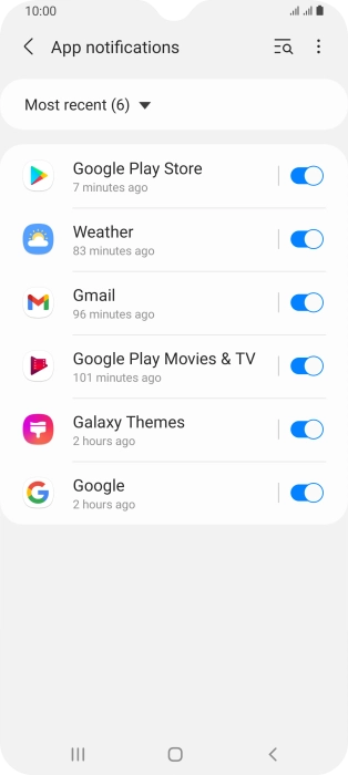 Press the drop down list.