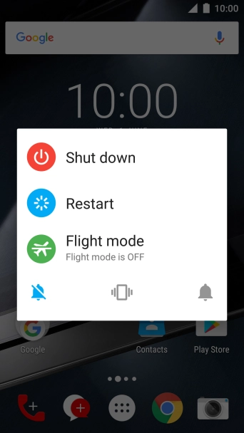 Press the sound icon to turn off silent mode.