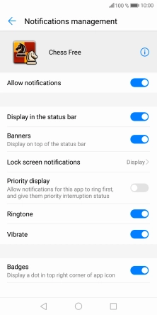 Press the indicator next to 