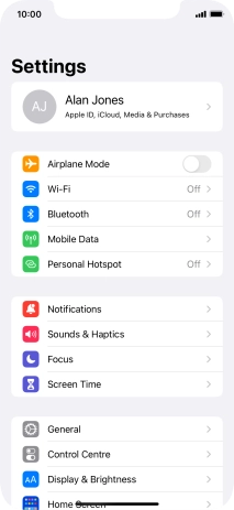 Press Mobile Data.